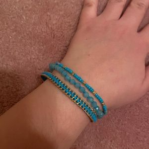 Henri Bendel Rare Find Turquoise & Gold Bracelet